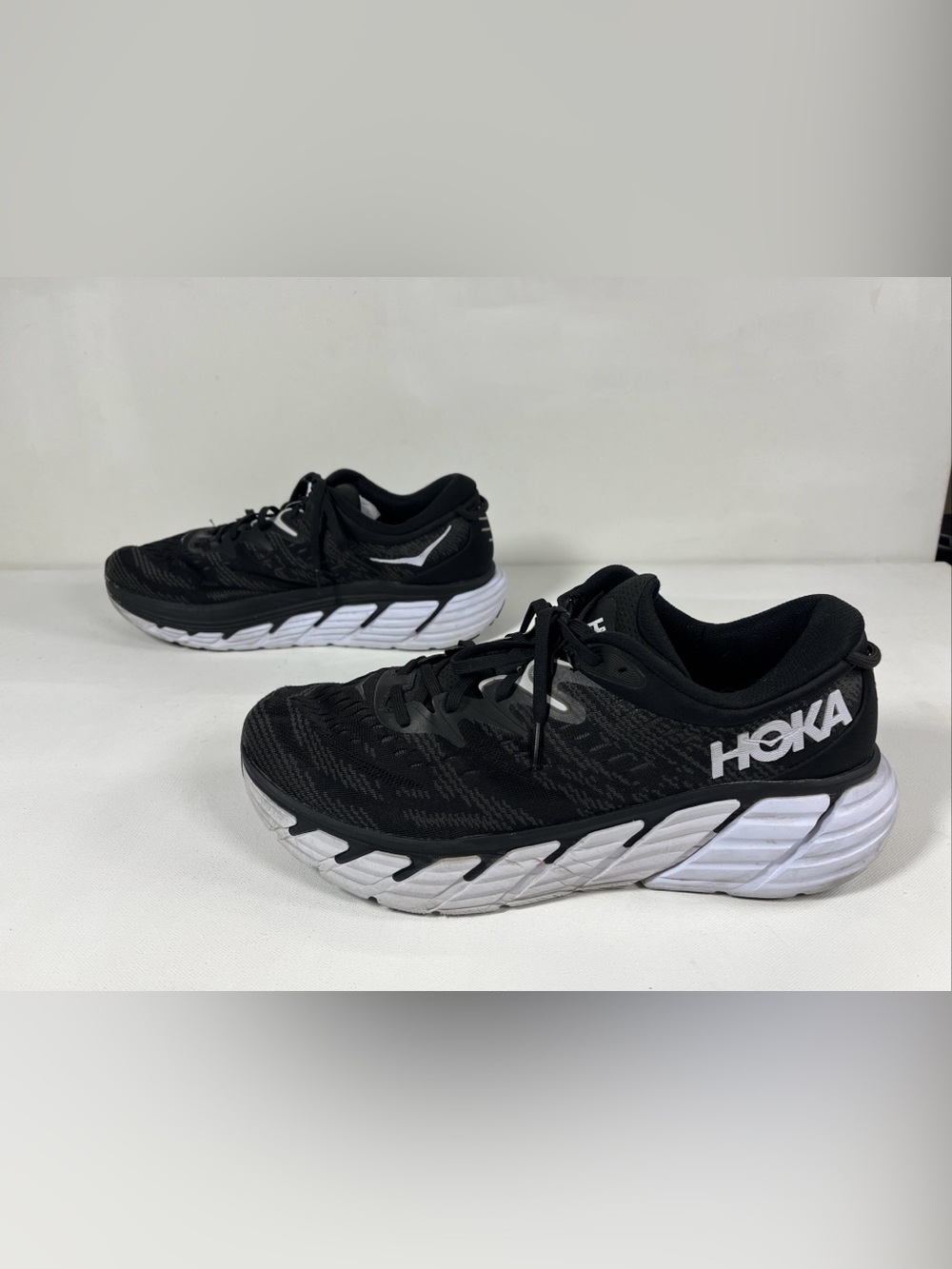 Hoka Gaviota 4 Running Shoes 1123198 Black White Comfort Men's 13 D